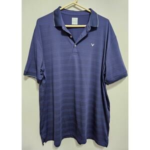 Callaway Men's Polo Golf Short Sleeve Shirt Opti-Dry Navy Size XL